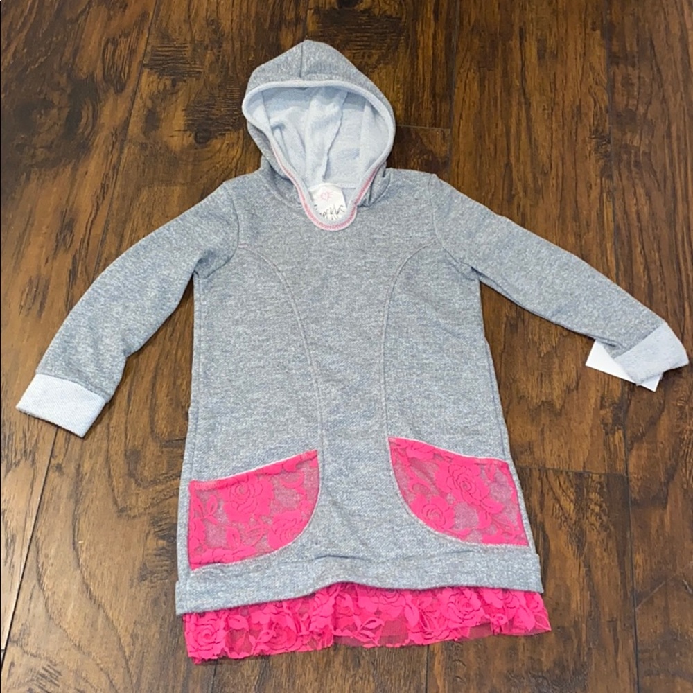 Freckles & Kitty Hooded Lace Embellished Tunic